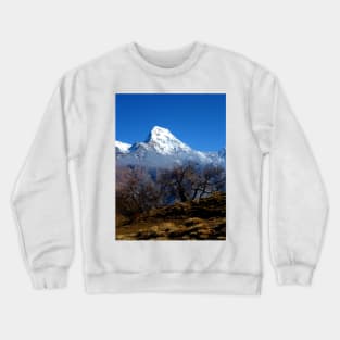 Panoramic View Of Annapurna Ghorepani Poon Hill Crewneck Sweatshirt